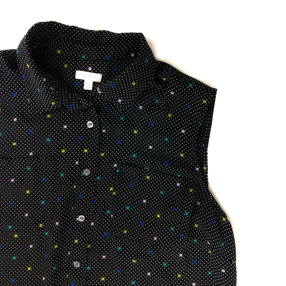 Talbot's Polka Dot Sleeveless Blouse